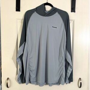 Simms Insect Shield Hooded Long Sleeve Fishing Shirt Gray XL 10 Barrel Brewing